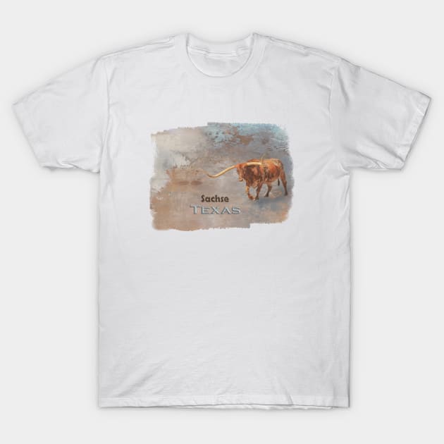 Longhorn Bull Sachse T-Shirt by Elisabeth Lucas